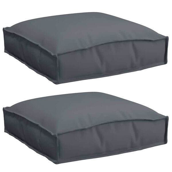 vidaXL Kussen 2 pcs Antraciet 40 x 40 x 8 cm Oxford Stof