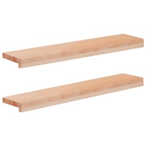 vidaXL Raamkozijnen 2 st Naturel 70 x 15 x 2 cm Massief beukenhout