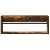 vidaXL Tijdschrift Rek met plank 2 pcs Gerookt eiken 80 x 12 x 30 cm