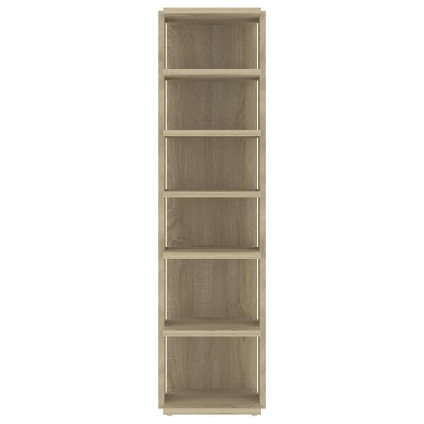vidaXL Schoenenkast 27,5x27x102 cm bewerkt hout sonoma eikenkleurig