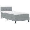 vidaXL Boxspringbed met matras Lichtgrijs 90 x 200 cm Stof