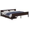 vidaXL Bedframe met 2 lades massief grenenhout donkerbruin 200x200 cm