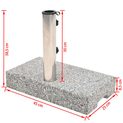vidaXL Parasolvoet rechthoekig 25 kg graniet