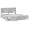 vidaXL Bedframe met lade Beton Grijs 180 x 200 cm Ingenieurshout