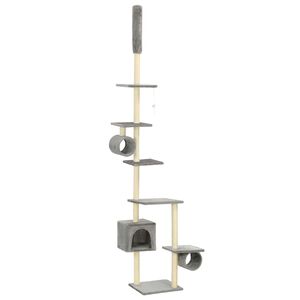 vidaXL Kattenkrabpaal met sisal krabpalen 260 cm grijs