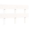 vidaXL Bedframe met hoofdbord massief hout wit