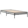 vidaXL Bedframe bewerkt hout en metaal grijs sonoma eiken 90x190 cm