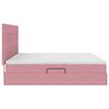 vidaXL Opbergbed met LED met matras Roze 200 x 200 cm Fluweel