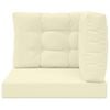 vidaXL Buiten bankkussen 3 pcs Cr&egrave;me Polyester