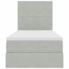 vidaXL Opslag bed met matras Lichtgrijs 100 x 200 cm Fluweel