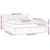 vidaXL Boxspring met matras stof lichtgrijs 180x200 cm