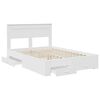 vidaXL Bedframe met hoofdeinde met lade Wit 140 x 190 cm Bewerkt hout
