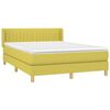 vidaXL Boxspring met matras stof groen 140x200 cm