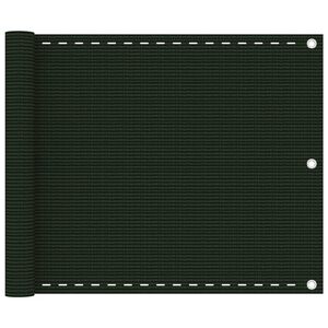 vidaXL Balkonscherm 75x300 cm HDPE donkergroen