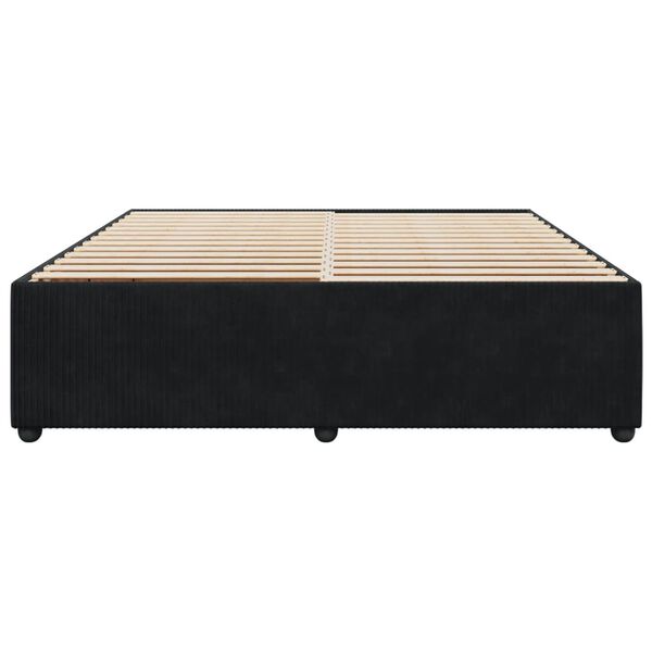 vidaXL Bedframe zonder matras 180x200 cm fluweel zwart