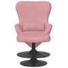 vidaXL Egg Chair met Voetsteun Roze 63 x 73 x 90 cm Fluweel
