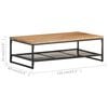 vidaXL Salontafel 110x60x35 cm massief acaciahout