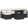 vidaXL Tuin Sofa Set 7 st Zwart en Cr&egrave;me poly rattan