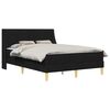 vidaXL Bedframe met matras met hoofdeinde Zwart 160 x 200 cm Polyester