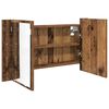 vidaXL Badkamer spiegelkast Oud Hout 80 x 12 x 45 cm Bewerkt hout