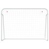 vidaXL Voetbaldoel met net 214x75x152 cm staal en polyester wit