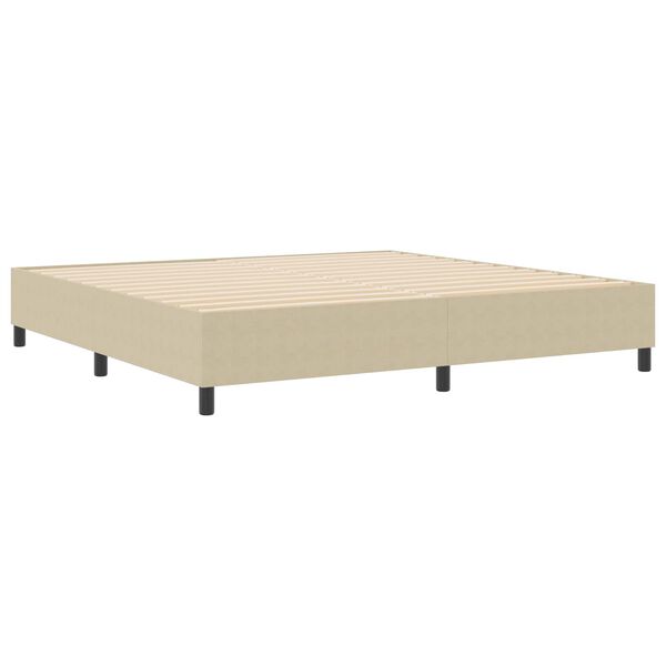 vidaXL Platform bedframe Grijs groen 200 x 200 cm Stof