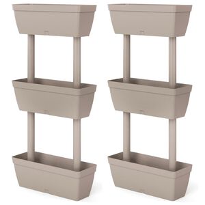 vidaXL Plantenbakken 6 st 100 cm taupe