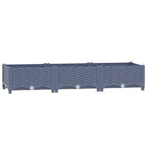 vidaXL Plantenbak verhoogd 120x40x23 cm polypropyleen