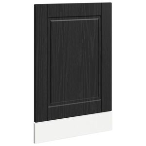 vidaXL Vaatwasserpaneel Zwart Eiken 45 x 1,5 x 57 cm Bewerkt hout