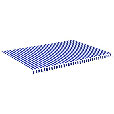 vidaXL Vervangingsdoek voor luifel 5x3,5 m blauw en wit