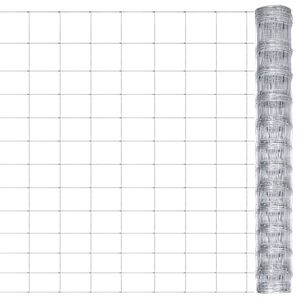 vidaXL Tuinhek 50x1,25 m gegalvaniseerd staal zilverkleurig