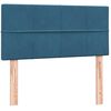 vidaXL Boxspring met matras en LED fluweel donkerblauw 80x220 cm