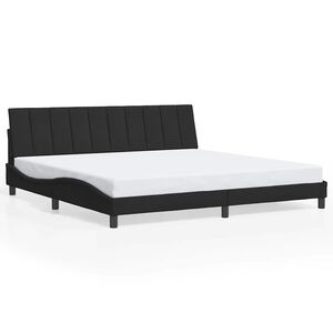 vidaXL Bedframe zonder matras "Hanko" 200x200 cm fluweel zwart