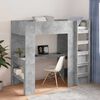 vidaXL Loft Bedframe met Bureau Beton Grijs 98.5 x 200 cm Bewerkt hout