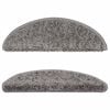 vidaXL Trapmatten 15 st 56x17x3 cm Grijs Halfrond