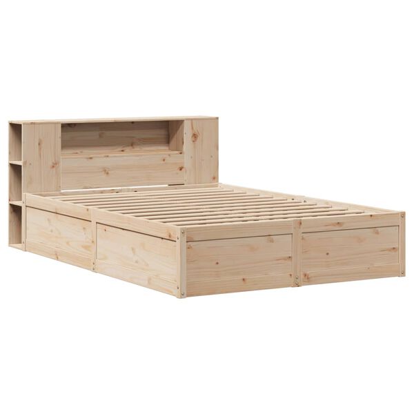 vidaXL Bedframe zonder matras massief grenenhout 140x190 cm