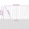 vidaXL Afrasteringspaal Grijs 25 x 1,4 m (50 mm gaas) Staal en PVC