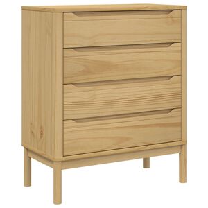 vidaXL Ladekast FLORO massief grenenhout wasbruin