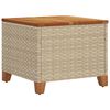 vidaXL Tuintafel 45x45x37 cm poly rattan en acaciahout beige