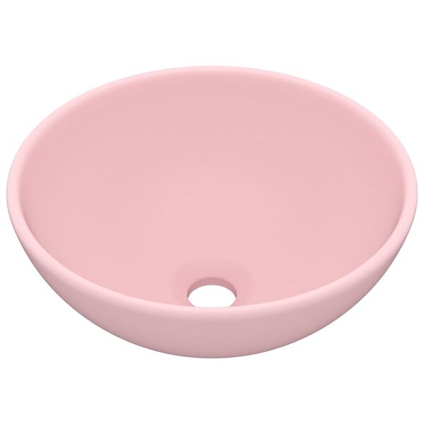 vidaXL Wastafel rond 32,5x14 cm keramiek matroze