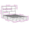 vidaXL Bed met boekenkast zonder matras massief hout wit 160x200 cm