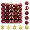 vidaXL Kerstballen set 75 st Goud en wijnrood 6 cm Polystyreen