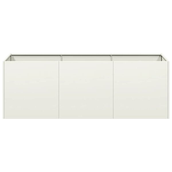vidaXL Plantenbak 120x40x40 cm koudgewalst staal wit