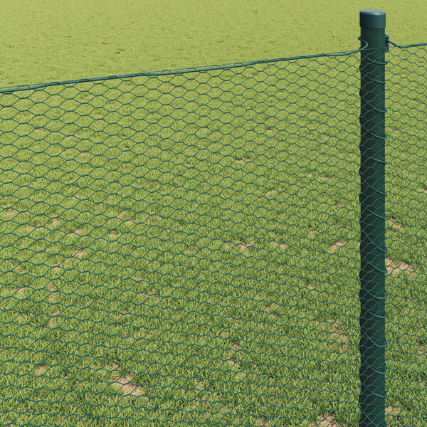 vidaXL Hexagon Hek Groen 1,2 x 10 m PVC