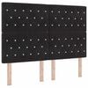 vidaXL LED Hoofdbord met LED-stripverlichting Zwart 160 cm Fluweel
