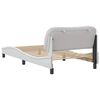 vidaXL Bedframe zonder matras "Hvar" kunstleer wit 100x203 cm