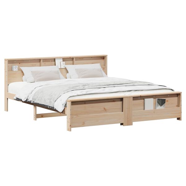 vidaXL Bedframe met hoofdeinde Bruin 180 x 200 cm Bewerkt hout