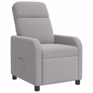 vidaXL Relaxfauteuil Lichtgrijs Boucl&eacute;