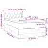 vidaXL Boxspring met matras stof zwart 80x200 cm
