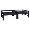 vidaXL Wasmachine Pedestal 2 pcs Zwart 124,5 x 61,5 x 32,5 cm Staal